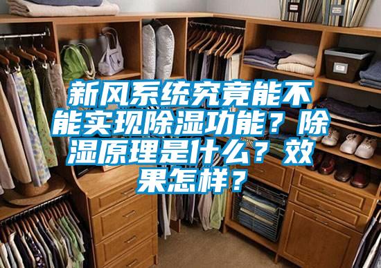 新风系统究竟能不能实现除湿功能？除湿原理是什么？效果怎样？