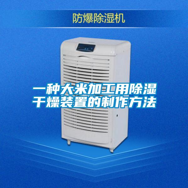 一种大米加工用除湿干燥装置的制作方法