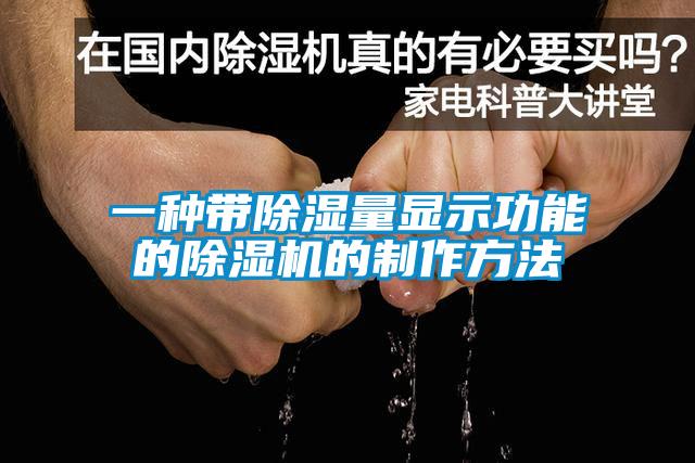 一种带除湿量显示功能的除湿机的制作方法