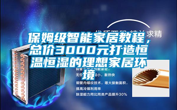 保姆级智能家居教程，总价3000元打造恒温恒湿的理想家居环境