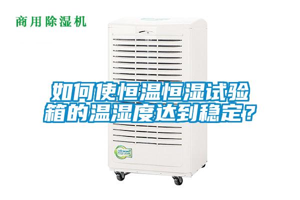 如何使恒温恒湿试验箱的温湿度达到稳定？