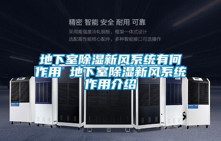 地下室除湿新风系统有何作用 地下室除湿新风系统作用介绍