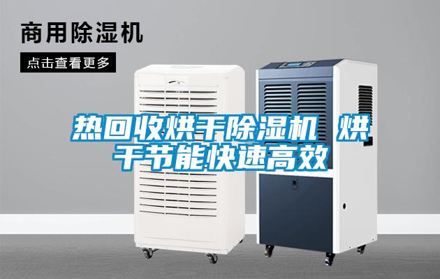 热回收烘干除湿机 烘干节能快速高效