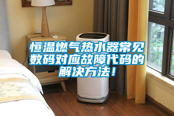 恒温燃气热水器常见数码对应故障代码的解决方法！
