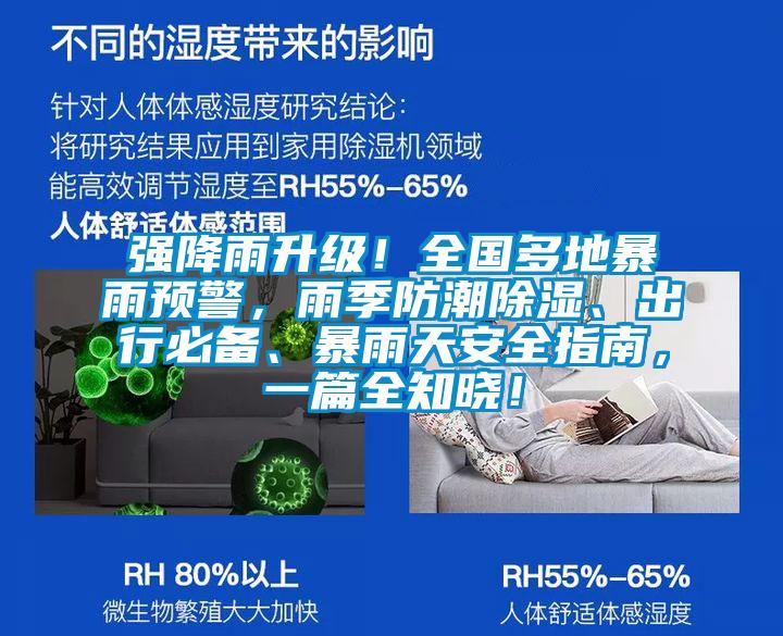强降雨升级！全国多地暴雨预警，雨季防潮除湿、出行必备、暴雨天安全指南，一篇全知晓！