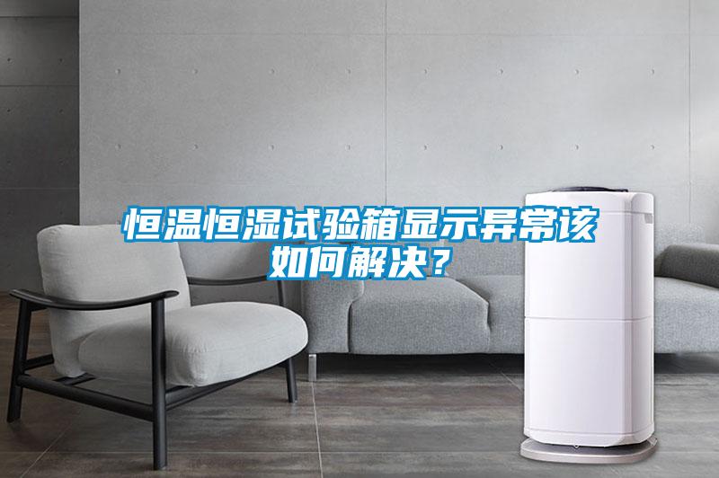 恒温恒湿试验箱显示异常该如何解决？