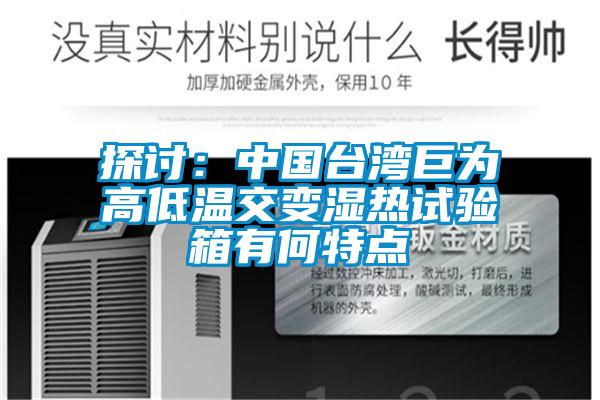 探讨：中国台湾巨为高低温交变湿热试验箱有何特点