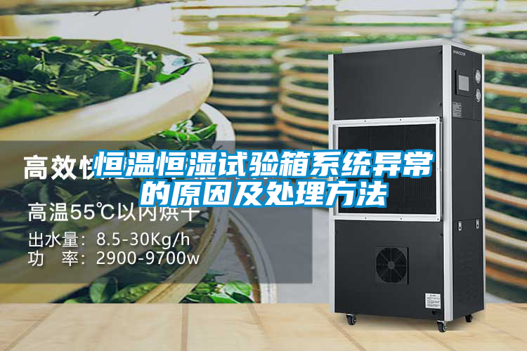 恒温恒湿试验箱系统异常的原因及处理方法
