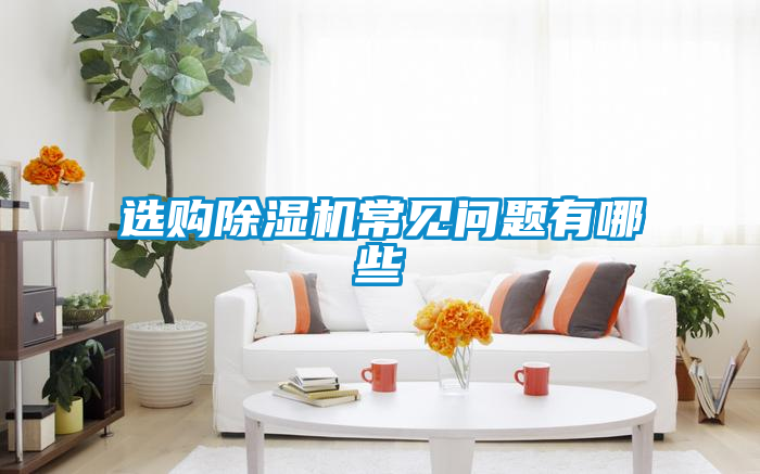 选购除湿机常见问题有哪些
