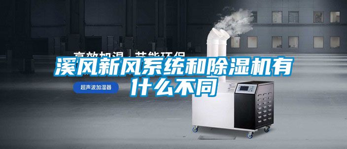 溪风新风系统和除湿机有什么不同