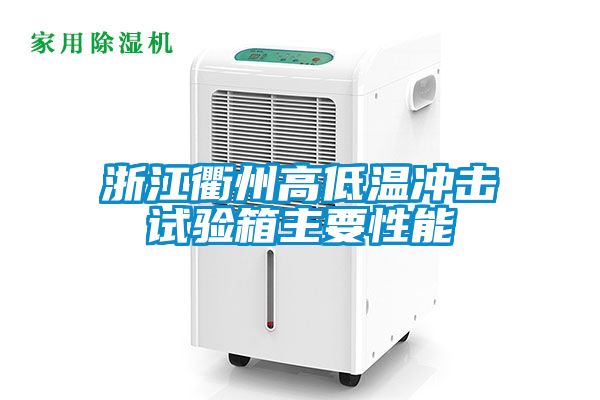 浙江衢州高低温冲击试验箱主要性能