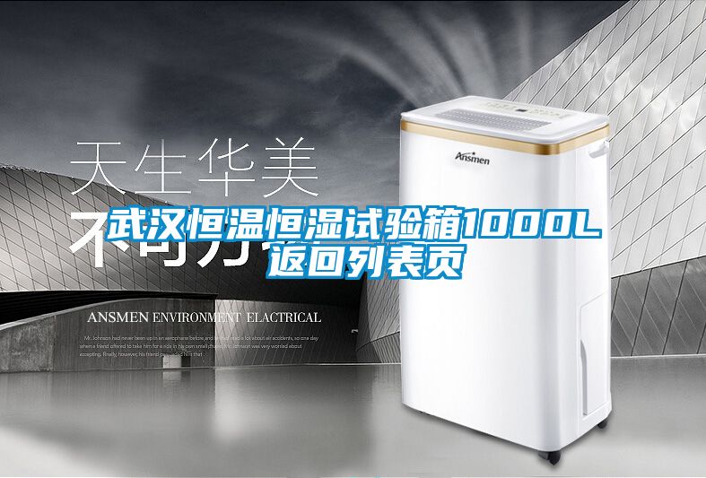 武汉恒温恒湿试验箱1000L 返回列表页