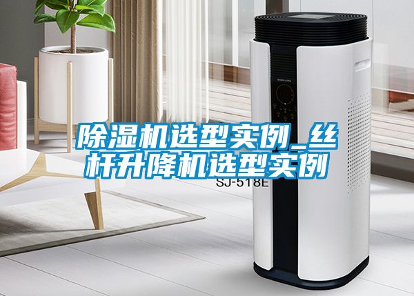 除湿机选型实例_丝杆升降机选型实例